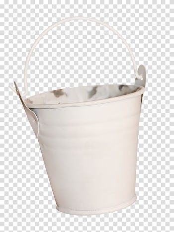 Bucket White Container, White bucket transparent background PNG clipart