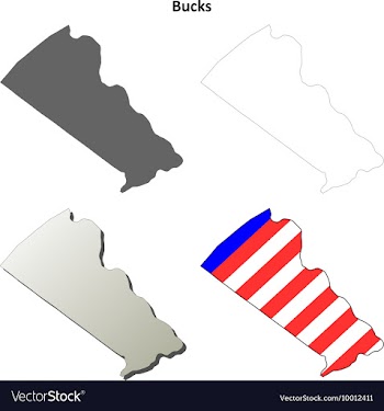 Bucks Map Icon Set vector image