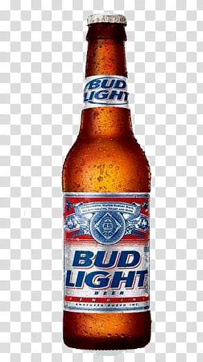 Bud Light beer bottle transparent background PNG clipart