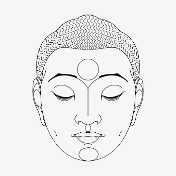 Buddha head line art, religious | Free Vector - rawpixel