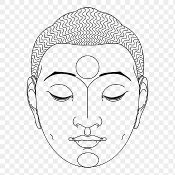 Buddha head png sticker, hand | Free PNG - rawpixel