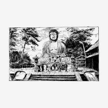 Buddha statue hand drawn illustration, | Free Photo - rawpixel