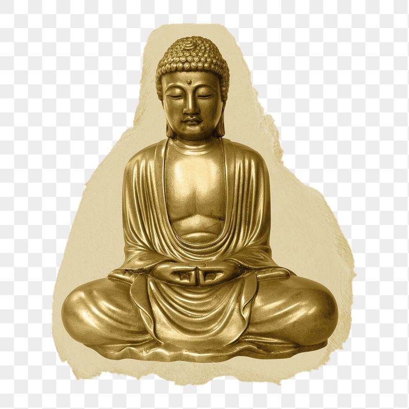 Buddha statue png ripped paper | Free PNG - rawpixel