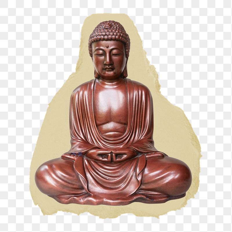 Buddha statue png ripped paper | Free PNG - rawpixel