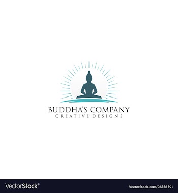 Buddhas logo light buddha logo buddha energy vector image