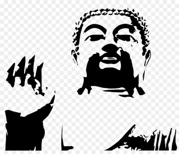 Buddhism Buddharupa Zen Drawing - Buddha black and white illustrations 