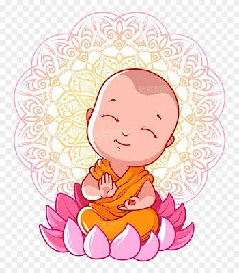 Buddhism Cartoon Bhikkhu Buddhas Birthday - Baby Buddha Cartoon