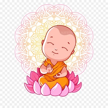 Buddhism Cartoon Bhikkhu Buddhas Birthday - Children's cartoon characters vector material Buddhism 