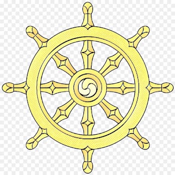 Buddhism, Tattoo, Dharmachakra, Yellow, Circle PNG