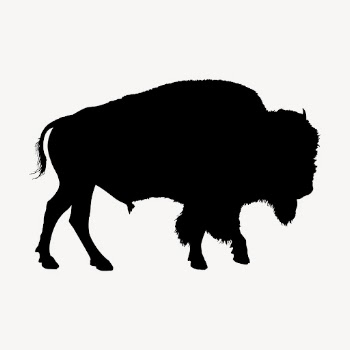 Buffalo silhouette collage element, animal | Free PSD - rawpixel