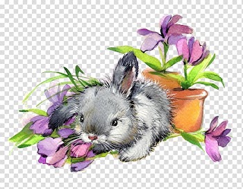 Bugs Bunny Funny Rabbit Flowers Drawing Retro Rabbit, Cartoon bunny transparent background PNG clipart
