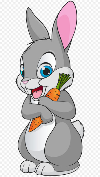 Bugs Bunny Rabbit Cartoon Clip art - Cute Bunny Cartoon Transparent Clip Art Image 