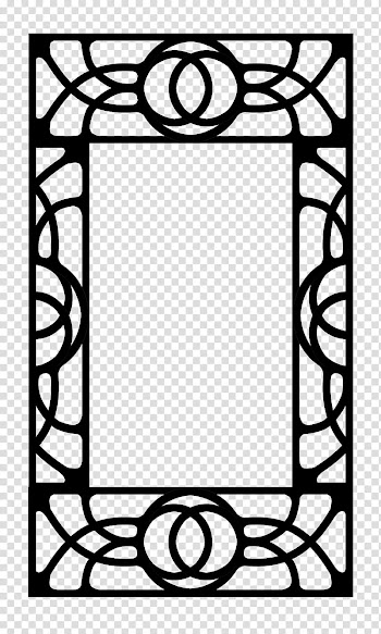 Build A Nouveau Frame, black border transparent background PNG clipart