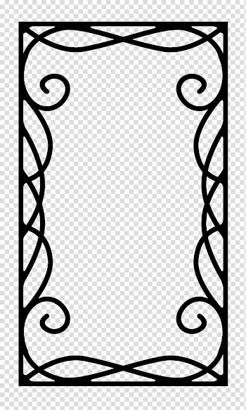 Build A Nouveau Frame, rectangular black border line transparent background PNG clipart