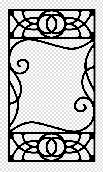 Build A Nouveau Frame, rectangular black border transparent background PNG clipart