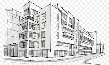 Building Architectural drawing Architecture Sketch - Hand-painted ...