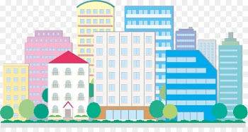Building Cartoon House Illustration - City buildings 