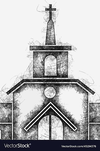 building church sketch poster image