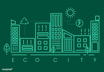 Building city eco friendly | Free stock vector - 77340