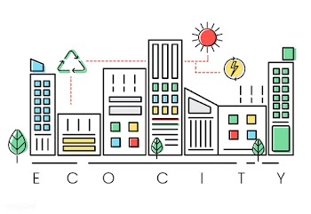Building city eco friendly | Free stock vector - 77345