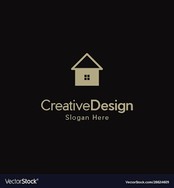 Building home minimalist logo design vector image