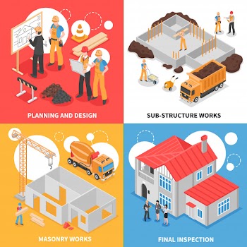 Building isometric design concept Free Vector