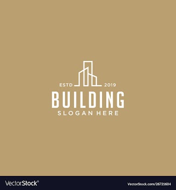 Building logo template clean modern and elegant vector image
