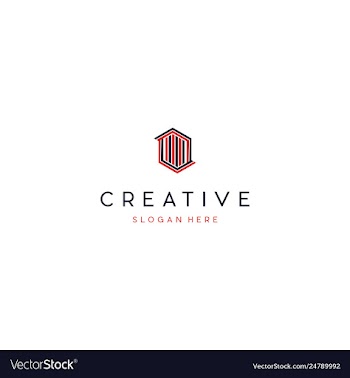 Building management office creative business logo vector image