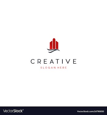 Building management office creative business logo vector image