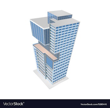 Building model colors scene vector image
