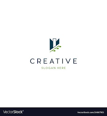 Building naturally development creative logo vector image