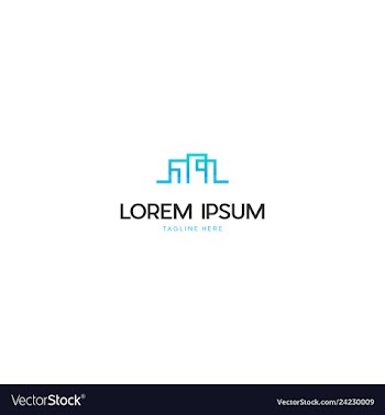 Building outline business logo design vector image