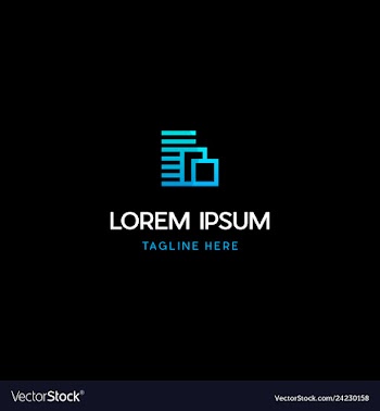 Building outline business logo design vector image