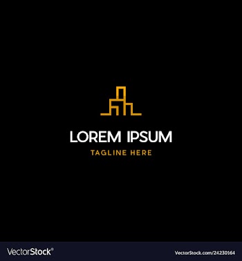 Building outline business logo design vector image