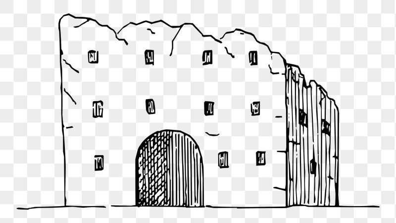 Building ruin png sticker illustration, | Free PNG - rawpixel