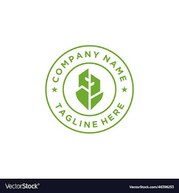 building with nature logo design template