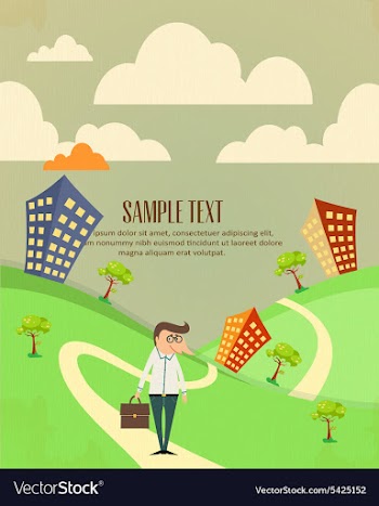 Buildings and people vector image