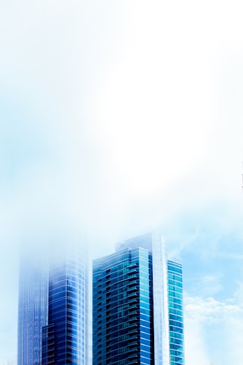 Buildings Covered By Fog
