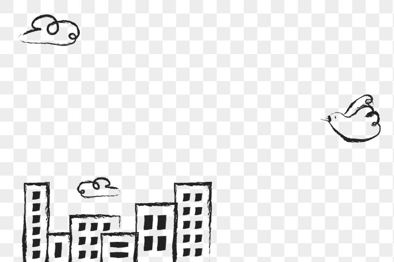 Buildings doodle png border, transparent | Free PNG - rawpixel