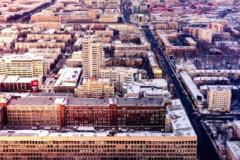 Buildings Lot Aerial View Photography
