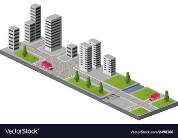  					Buildings vector image														