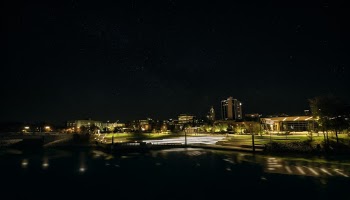Buildings With Lights Turned on at Night