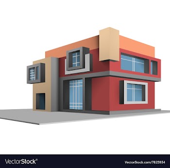 Built scene completely new house vector image