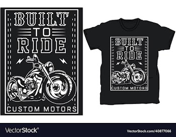 built to ride motorcycle t-shirt design
