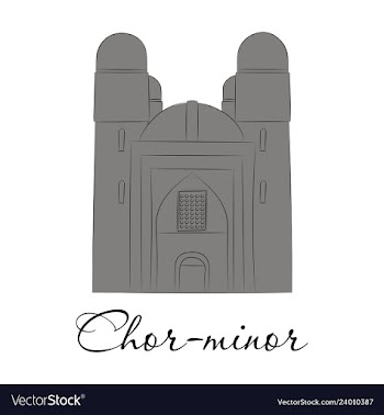 Bukhara uzbekistan chor minor vector image