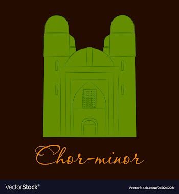 Bukhara uzbekistan chor minor vector image