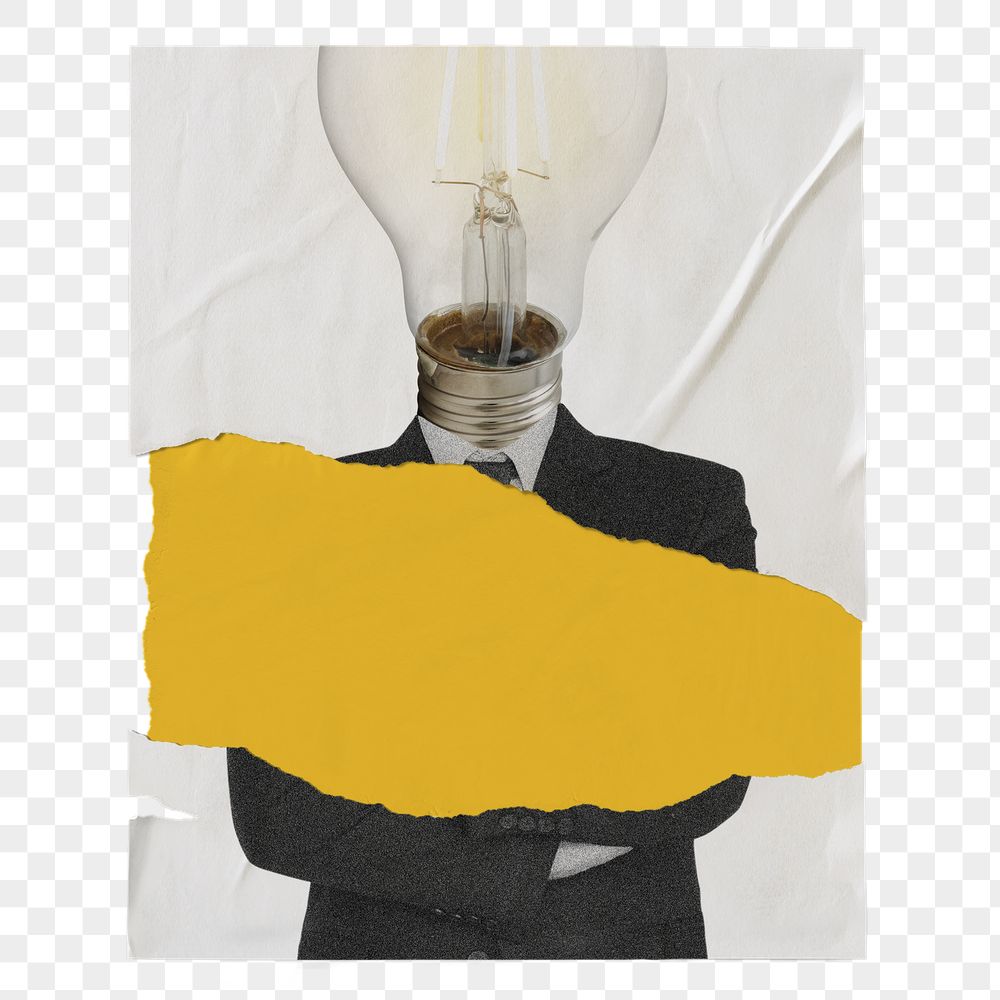 Bulb head png poster, business | Free PNG - rawpixel
