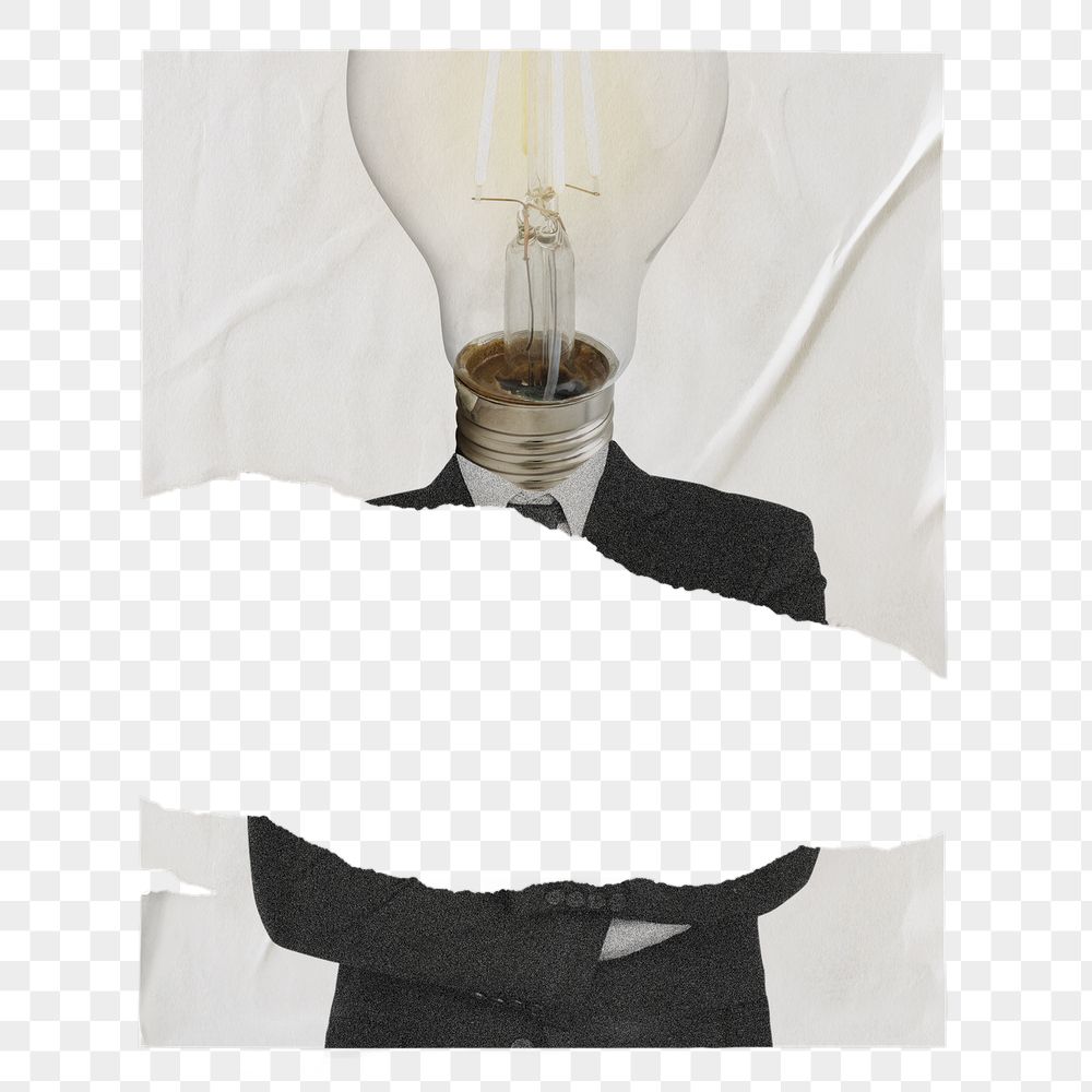 Bulb head png poster, business | Free PNG - rawpixel