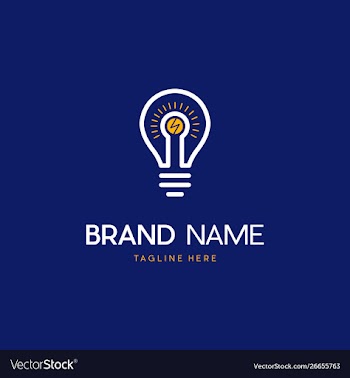 Bulb idea energy creative modern logo vector image