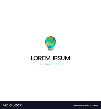 Bulb idea technology creative business logo design vector image